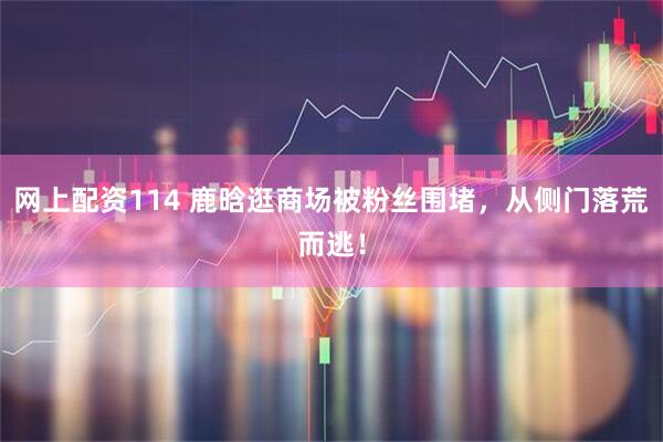 网上配资114 鹿晗逛商场被粉丝围堵,从侧门落荒而逃!